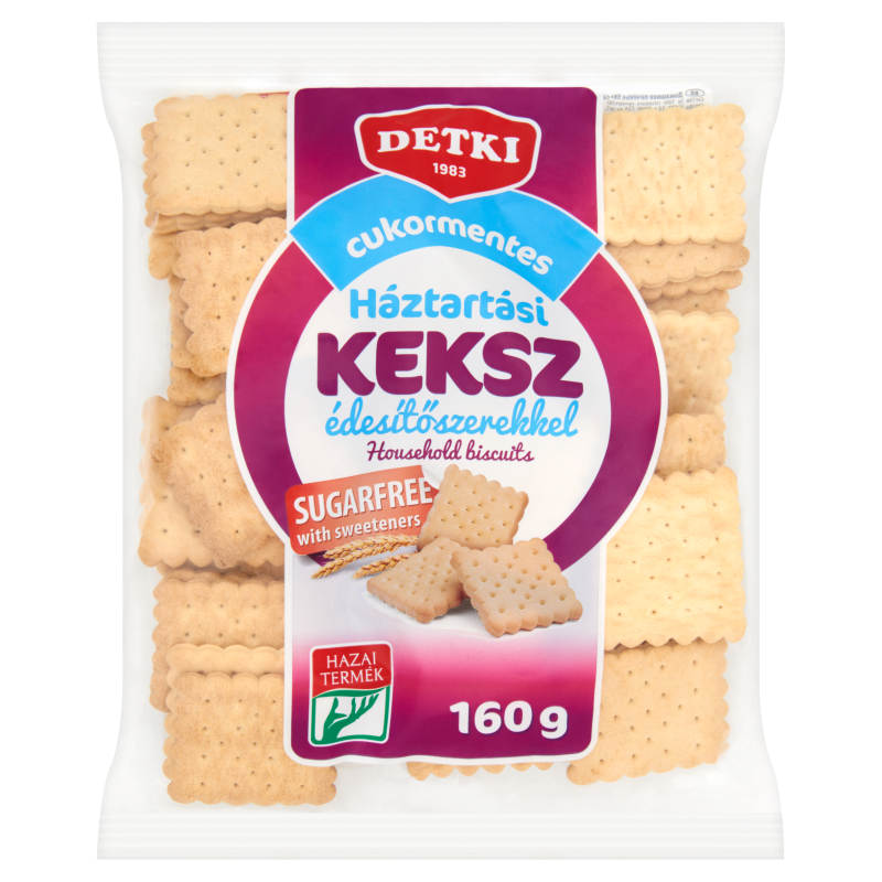 Háztartási keksz cukor hozzáadása nélkül, édesítőszerrel 160g
